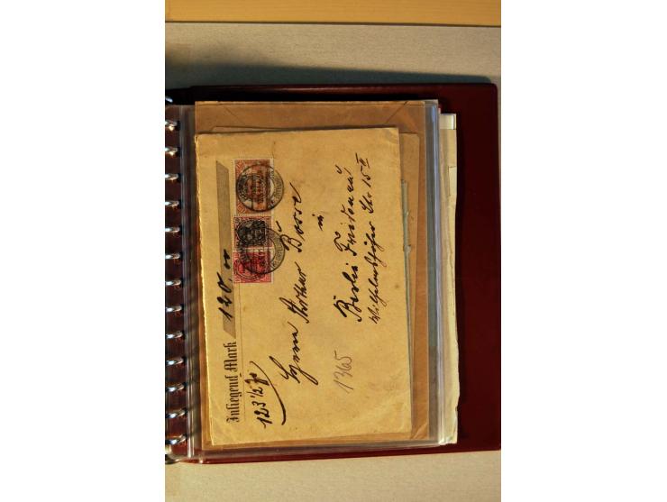 1920, kleiner Posten mit R-Briefen, Satzbriefen, Paketkarten und Besonderheiten