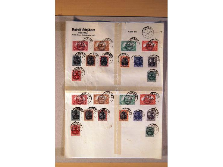 1920, kleiner Posten mit R-Briefen, Satzbriefen, Paketkarten und Besonderheiten