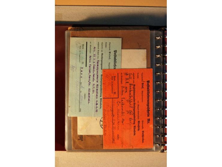 1920, kleiner Posten mit R-Briefen, Satzbriefen, Paketkarten und Besonderheiten