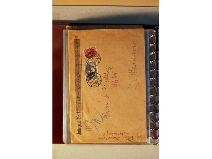 1920, kleiner Posten mit R-Briefen, Satzbriefen, Paketkarten und Besonderheiten