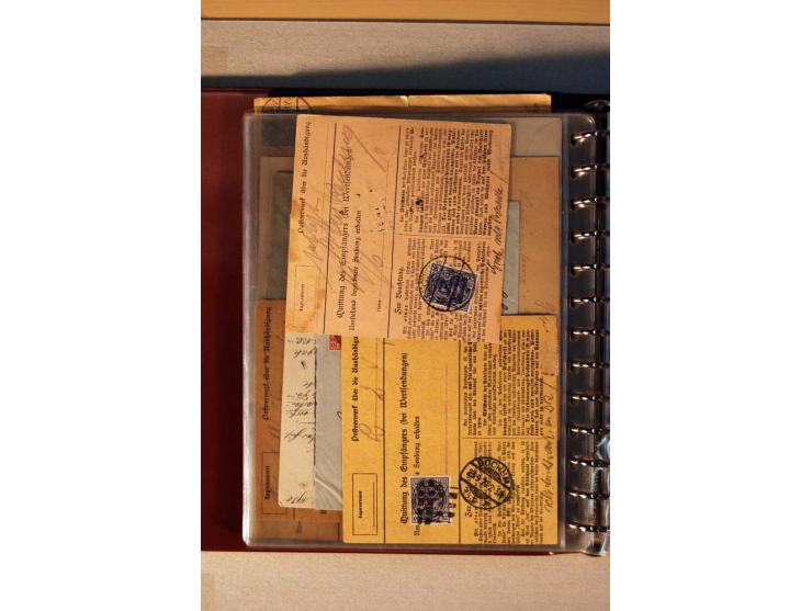 1920, kleiner Posten mit R-Briefen, Satzbriefen, Paketkarten und Besonderheiten