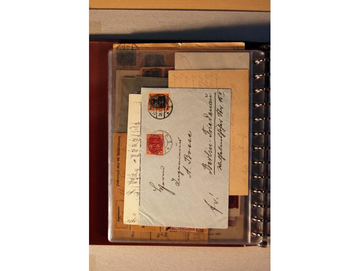 1920, kleiner Posten mit R-Briefen, Satzbriefen, Paketkarten und Besonderheiten