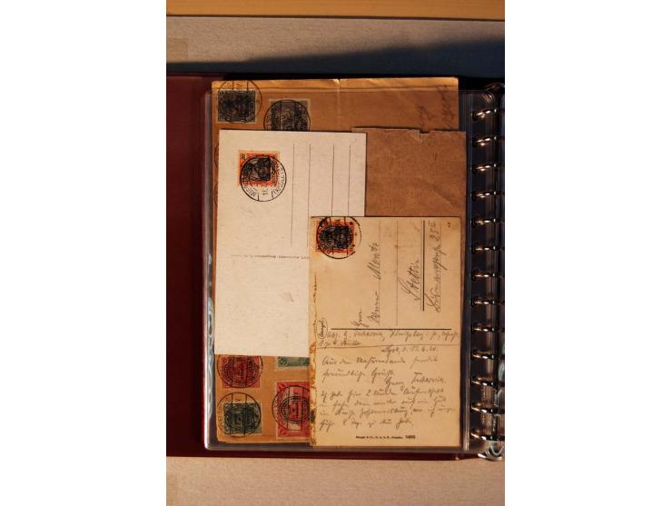 1920, kleiner Posten mit R-Briefen, Satzbriefen, Paketkarten und Besonderheiten