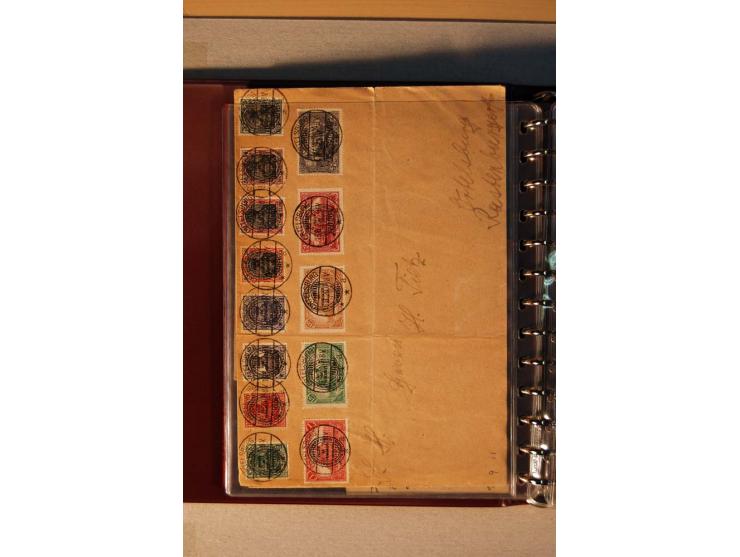 1920, kleiner Posten mit R-Briefen, Satzbriefen, Paketkarten und Besonderheiten