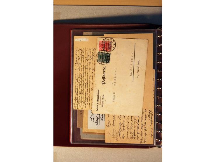1920, kleiner Posten mit R-Briefen, Satzbriefen, Paketkarten und Besonderheiten