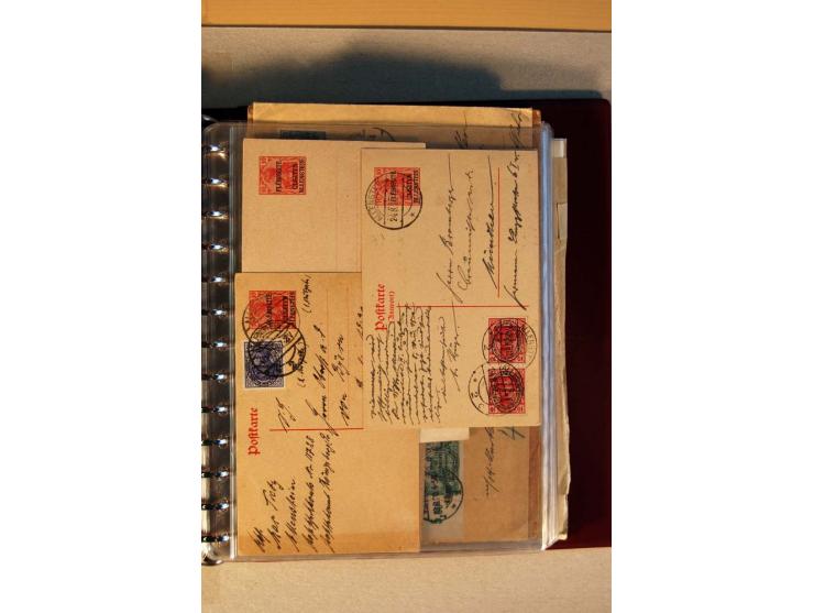 1920, kleiner Posten mit R-Briefen, Satzbriefen, Paketkarten und Besonderheiten