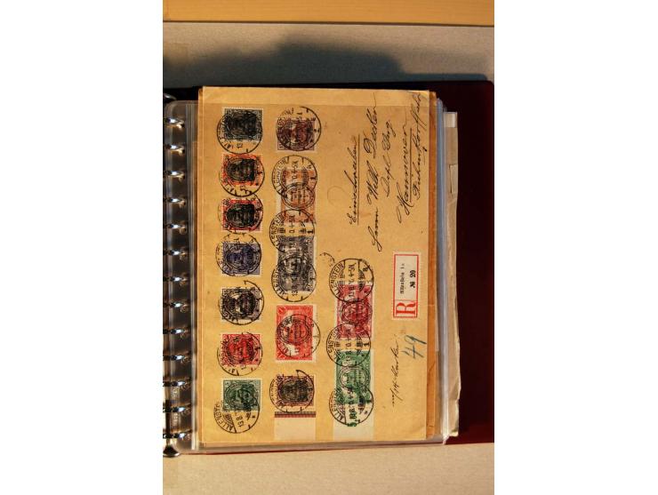 1920, kleiner Posten mit R-Briefen, Satzbriefen, Paketkarten und Besonderheiten