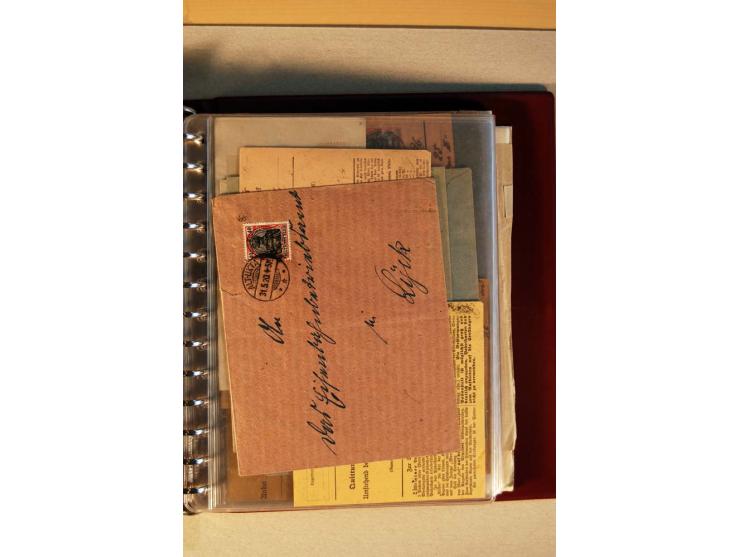 1920, kleiner Posten mit R-Briefen, Satzbriefen, Paketkarten und Besonderheiten
