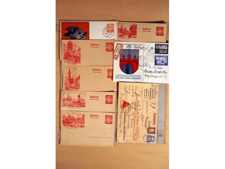 1920/39, über 200 Briefe und Karten mit Schwerpunkt bei den Ganzsachen, dabei viele Bildpost- und Sonderkarten, Halbamtliche 