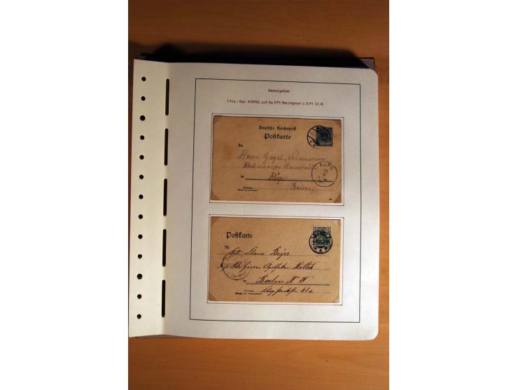 1830/1939, Stempel-und Markensammlung ab Vorphila mit etwas Preußen und Deutsches Reich auf Albenseiten mit Beschriftung, dab