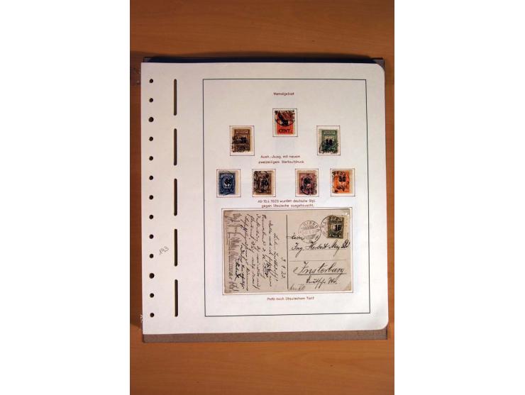 1830/1939, Stempel-und Markensammlung ab Vorphila mit etwas Preußen und Deutsches Reich auf Albenseiten mit Beschriftung, dab