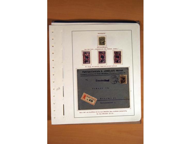 1830/1939, Stempel-und Markensammlung ab Vorphila mit etwas Preußen und Deutsches Reich auf Albenseiten mit Beschriftung, dab