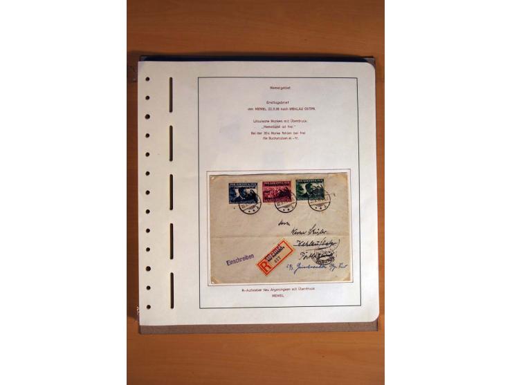 1830/1939, Stempel-und Markensammlung ab Vorphila mit etwas Preußen und Deutsches Reich auf Albenseiten mit Beschriftung, dab