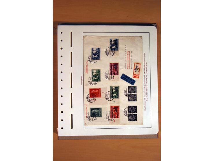 1830/1939, Stempel-und Markensammlung ab Vorphila mit etwas Preußen und Deutsches Reich auf Albenseiten mit Beschriftung, dab