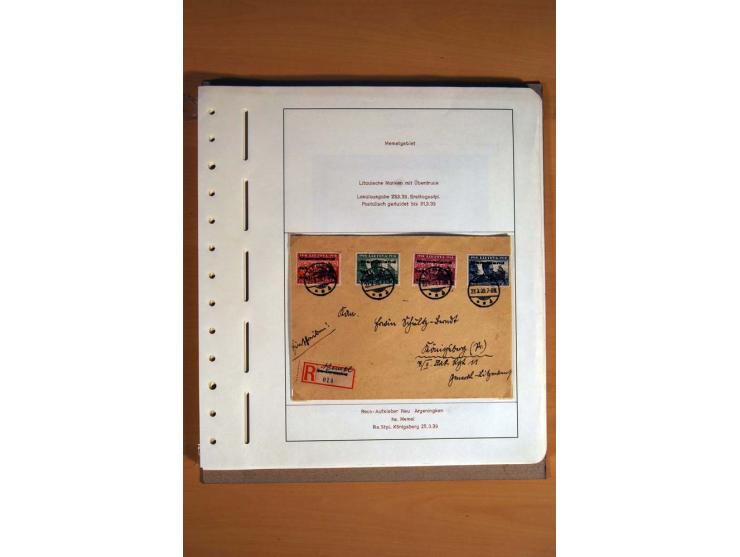 1830/1939, Stempel-und Markensammlung ab Vorphila mit etwas Preußen und Deutsches Reich auf Albenseiten mit Beschriftung, dab