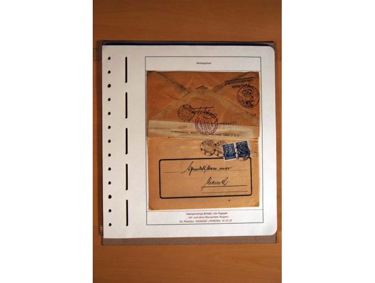 1830/1939, Stempel-und Markensammlung ab Vorphila mit etwas Preußen und Deutsches Reich auf Albenseiten mit Beschriftung, dab