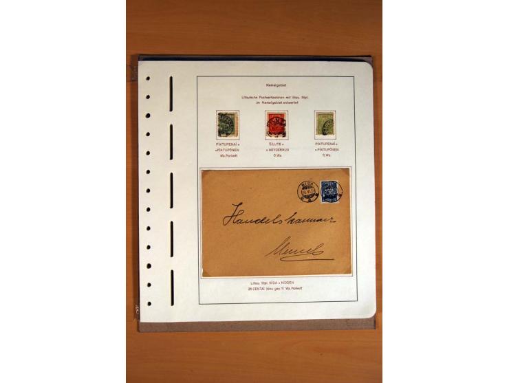 1830/1939, Stempel-und Markensammlung ab Vorphila mit etwas Preußen und Deutsches Reich auf Albenseiten mit Beschriftung, dab