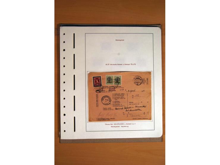 1830/1939, Stempel-und Markensammlung ab Vorphila mit etwas Preußen und Deutsches Reich auf Albenseiten mit Beschriftung, dab