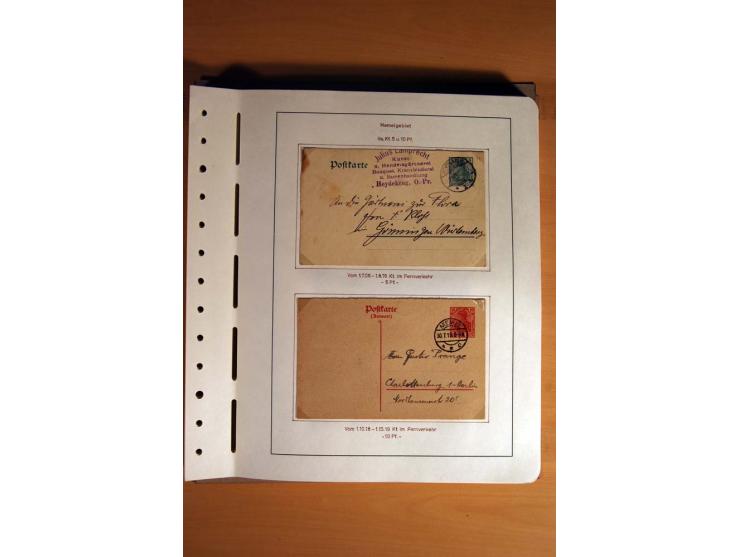 1830/1939, Stempel-und Markensammlung ab Vorphila mit etwas Preußen und Deutsches Reich auf Albenseiten mit Beschriftung, dab