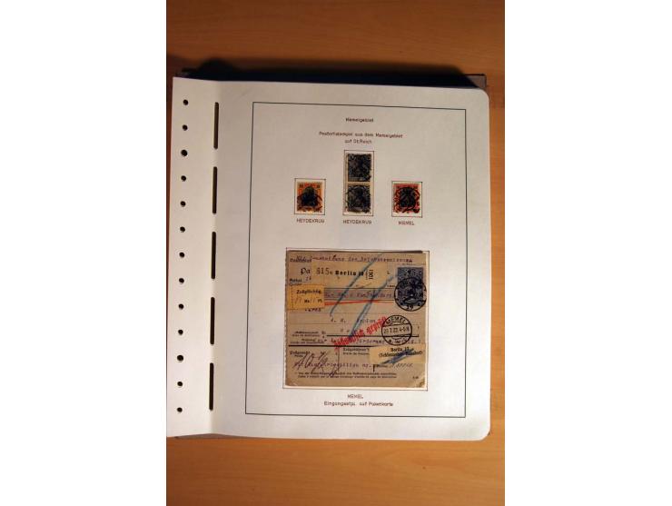 1830/1939, Stempel-und Markensammlung ab Vorphila mit etwas Preußen und Deutsches Reich auf Albenseiten mit Beschriftung, dab