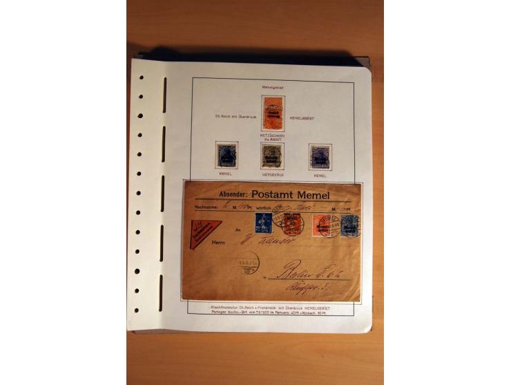 1830/1939, Stempel-und Markensammlung ab Vorphila mit etwas Preußen und Deutsches Reich auf Albenseiten mit Beschriftung, dab