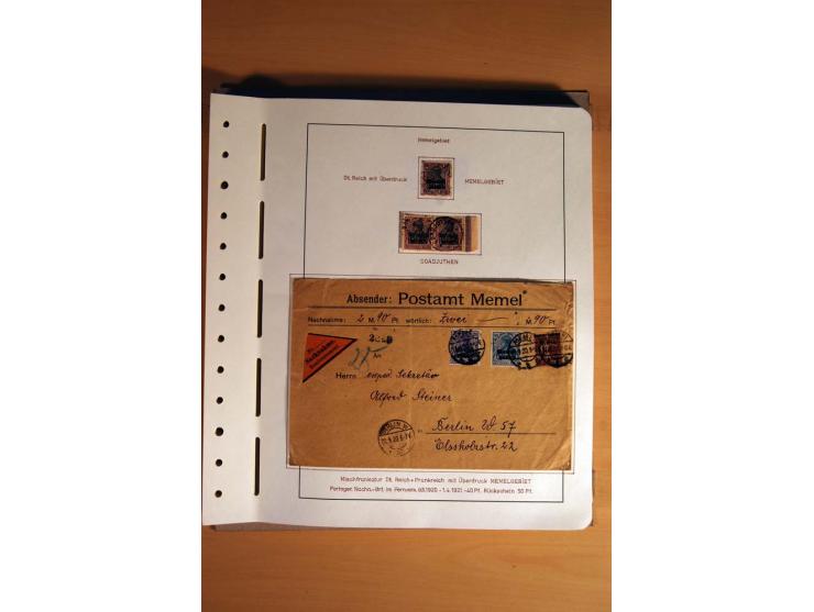 1830/1939, Stempel-und Markensammlung ab Vorphila mit etwas Preußen und Deutsches Reich auf Albenseiten mit Beschriftung, dab