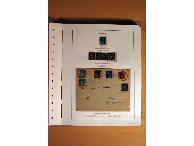 1830/1939, Stempel-und Markensammlung ab Vorphila mit etwas Preußen und Deutsches Reich auf Albenseiten mit Beschriftung, dab