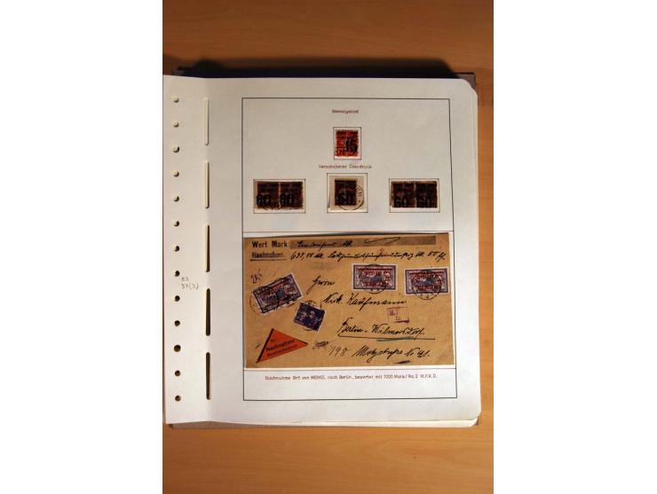 1830/1939, Stempel-und Markensammlung ab Vorphila mit etwas Preußen und Deutsches Reich auf Albenseiten mit Beschriftung, dab