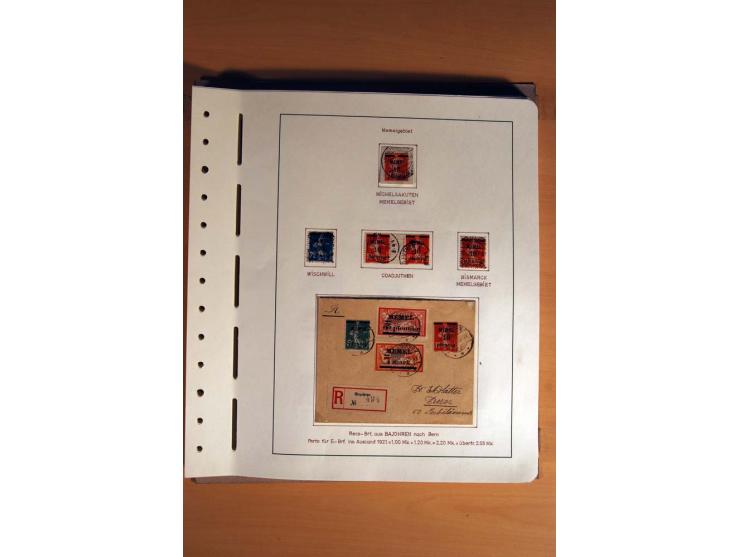 1830/1939, Stempel-und Markensammlung ab Vorphila mit etwas Preußen und Deutsches Reich auf Albenseiten mit Beschriftung, dab