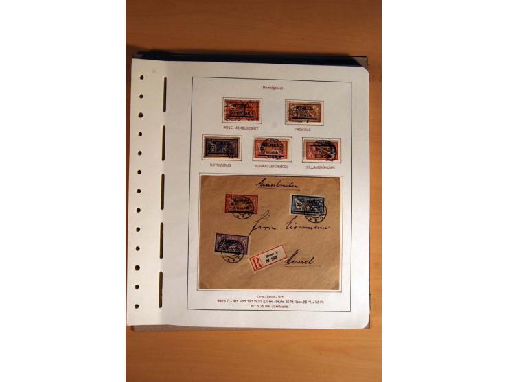 1830/1939, Stempel-und Markensammlung ab Vorphila mit etwas Preußen und Deutsches Reich auf Albenseiten mit Beschriftung, dab
