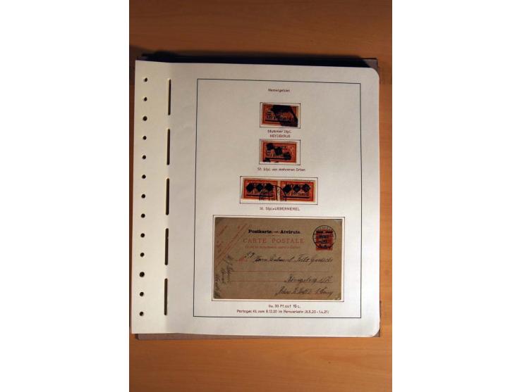 1830/1939, Stempel-und Markensammlung ab Vorphila mit etwas Preußen und Deutsches Reich auf Albenseiten mit Beschriftung, dab