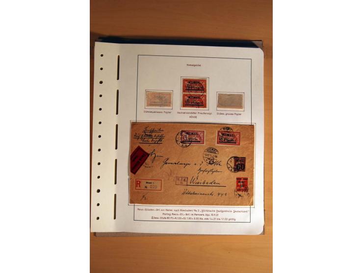 1830/1939, Stempel-und Markensammlung ab Vorphila mit etwas Preußen und Deutsches Reich auf Albenseiten mit Beschriftung, dab