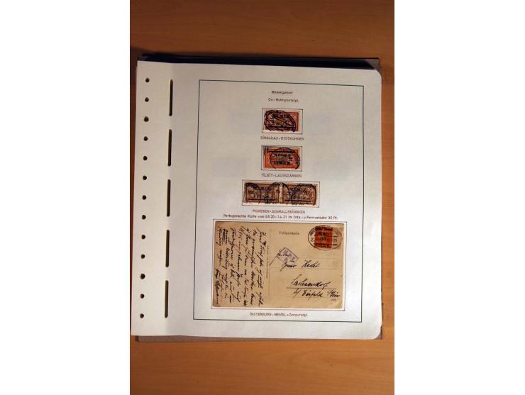 1830/1939, Stempel-und Markensammlung ab Vorphila mit etwas Preußen und Deutsches Reich auf Albenseiten mit Beschriftung, dab