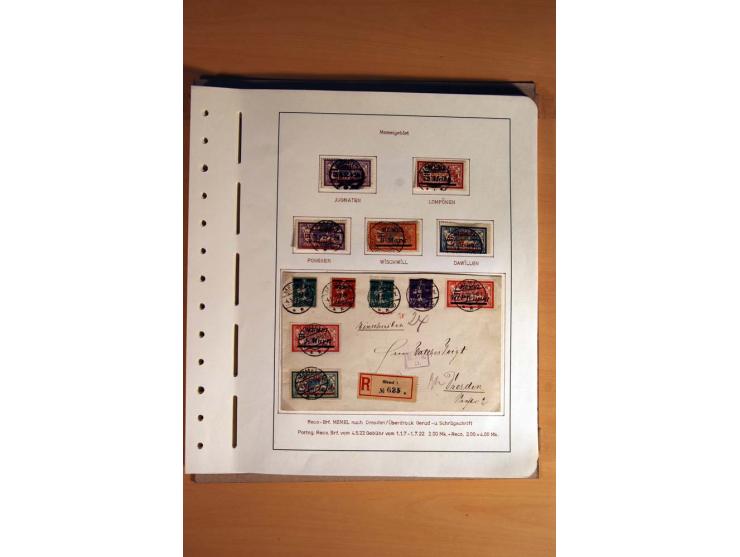 1830/1939, Stempel-und Markensammlung ab Vorphila mit etwas Preußen und Deutsches Reich auf Albenseiten mit Beschriftung, dab
