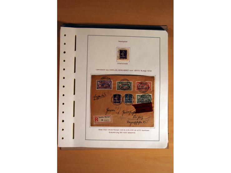 1830/1939, Stempel-und Markensammlung ab Vorphila mit etwas Preußen und Deutsches Reich auf Albenseiten mit Beschriftung, dab