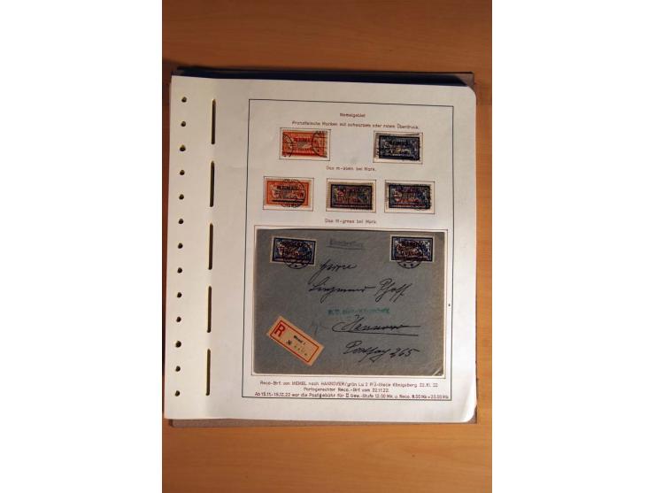 1830/1939, Stempel-und Markensammlung ab Vorphila mit etwas Preußen und Deutsches Reich auf Albenseiten mit Beschriftung, dab