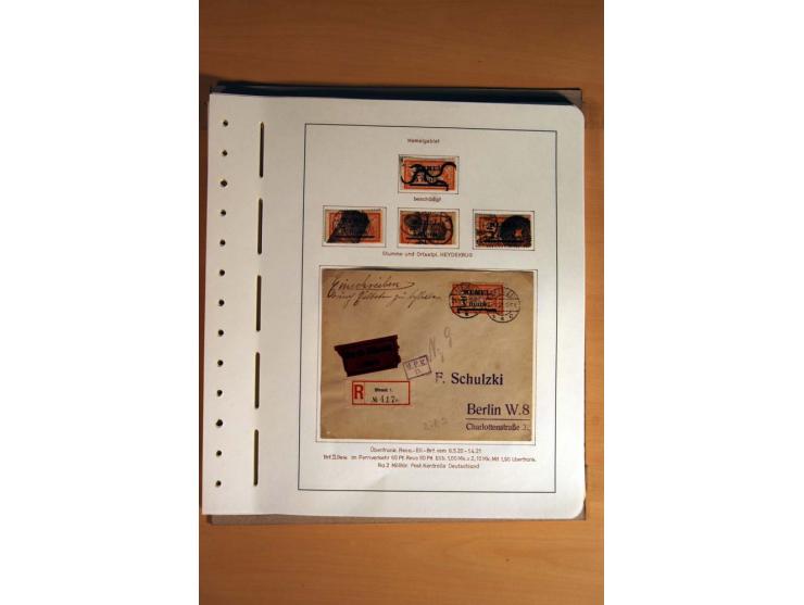 1830/1939, Stempel-und Markensammlung ab Vorphila mit etwas Preußen und Deutsches Reich auf Albenseiten mit Beschriftung, dab