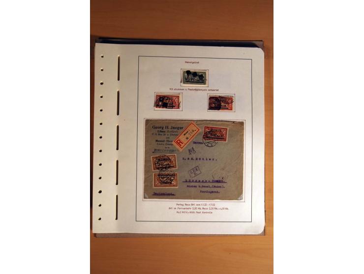 1830/1939, Stempel-und Markensammlung ab Vorphila mit etwas Preußen und Deutsches Reich auf Albenseiten mit Beschriftung, dab