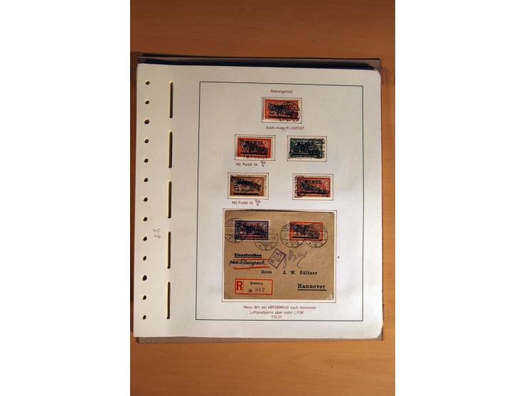 1830/1939, Stempel-und Markensammlung ab Vorphila mit etwas Preußen und Deutsches Reich auf Albenseiten mit Beschriftung, dab