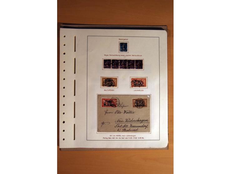 1830/1939, Stempel-und Markensammlung ab Vorphila mit etwas Preußen und Deutsches Reich auf Albenseiten mit Beschriftung, dab