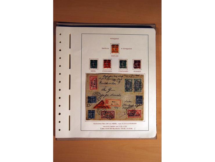 1830/1939, Stempel-und Markensammlung ab Vorphila mit etwas Preußen und Deutsches Reich auf Albenseiten mit Beschriftung, dab