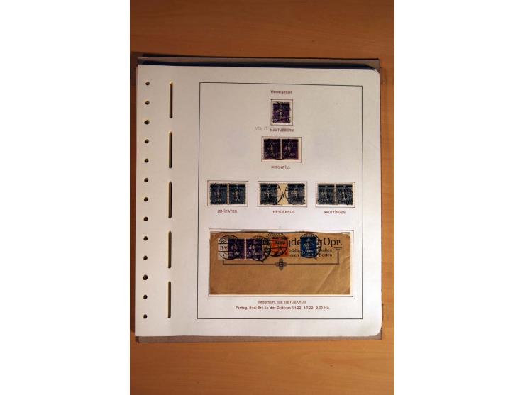 1830/1939, Stempel-und Markensammlung ab Vorphila mit etwas Preußen und Deutsches Reich auf Albenseiten mit Beschriftung, dab