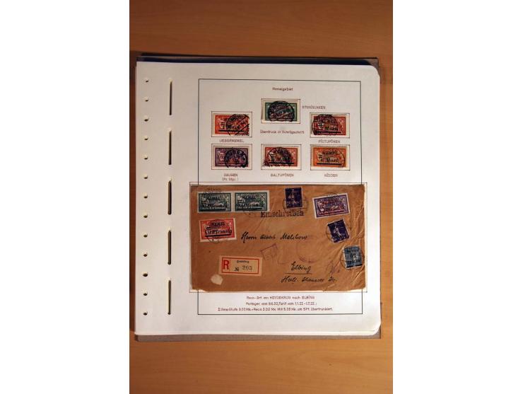 1830/1939, Stempel-und Markensammlung ab Vorphila mit etwas Preußen und Deutsches Reich auf Albenseiten mit Beschriftung, dab