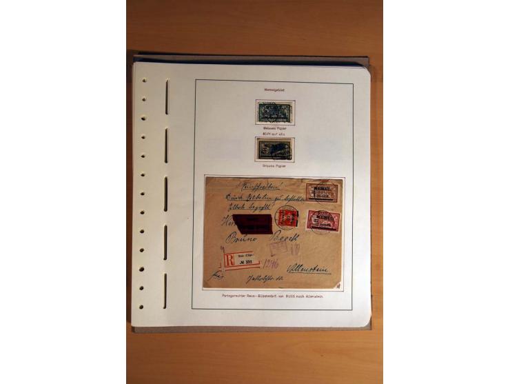 1830/1939, Stempel-und Markensammlung ab Vorphila mit etwas Preußen und Deutsches Reich auf Albenseiten mit Beschriftung, dab