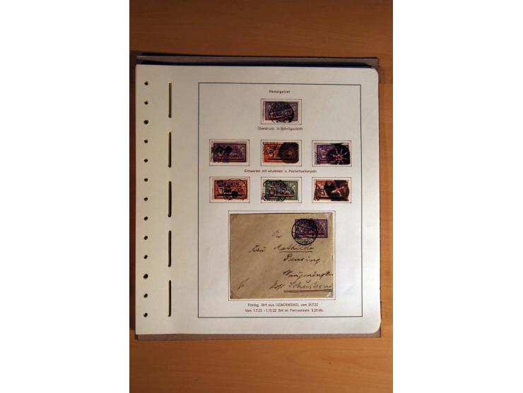 1830/1939, Stempel-und Markensammlung ab Vorphila mit etwas Preußen und Deutsches Reich auf Albenseiten mit Beschriftung, dab