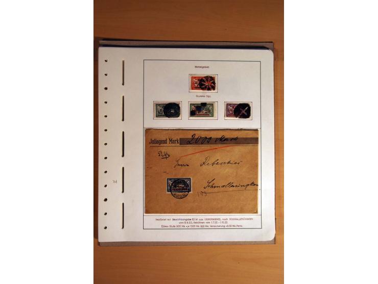 1830/1939, Stempel-und Markensammlung ab Vorphila mit etwas Preußen und Deutsches Reich auf Albenseiten mit Beschriftung, dab