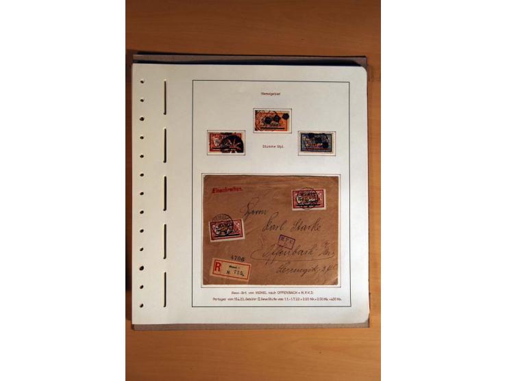 1830/1939, Stempel-und Markensammlung ab Vorphila mit etwas Preußen und Deutsches Reich auf Albenseiten mit Beschriftung, dab