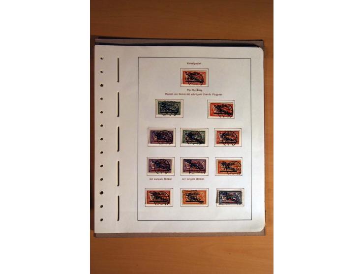 1830/1939, Stempel-und Markensammlung ab Vorphila mit etwas Preußen und Deutsches Reich auf Albenseiten mit Beschriftung, dab