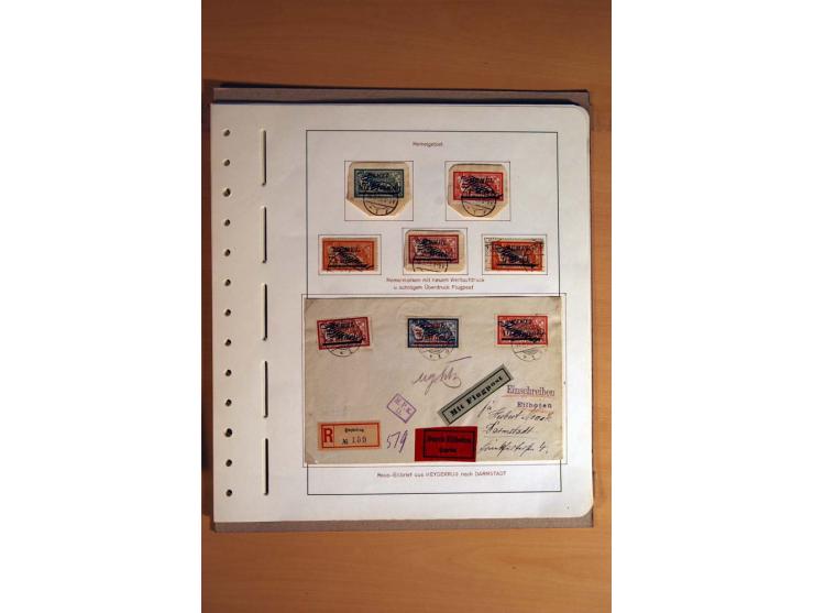 1830/1939, Stempel-und Markensammlung ab Vorphila mit etwas Preußen und Deutsches Reich auf Albenseiten mit Beschriftung, dab