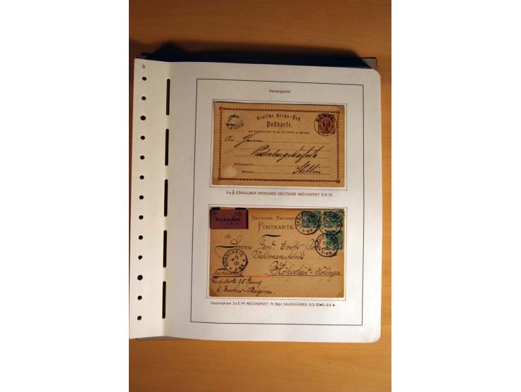 1830/1939, Stempel-und Markensammlung ab Vorphila mit etwas Preußen und Deutsches Reich auf Albenseiten mit Beschriftung, dab